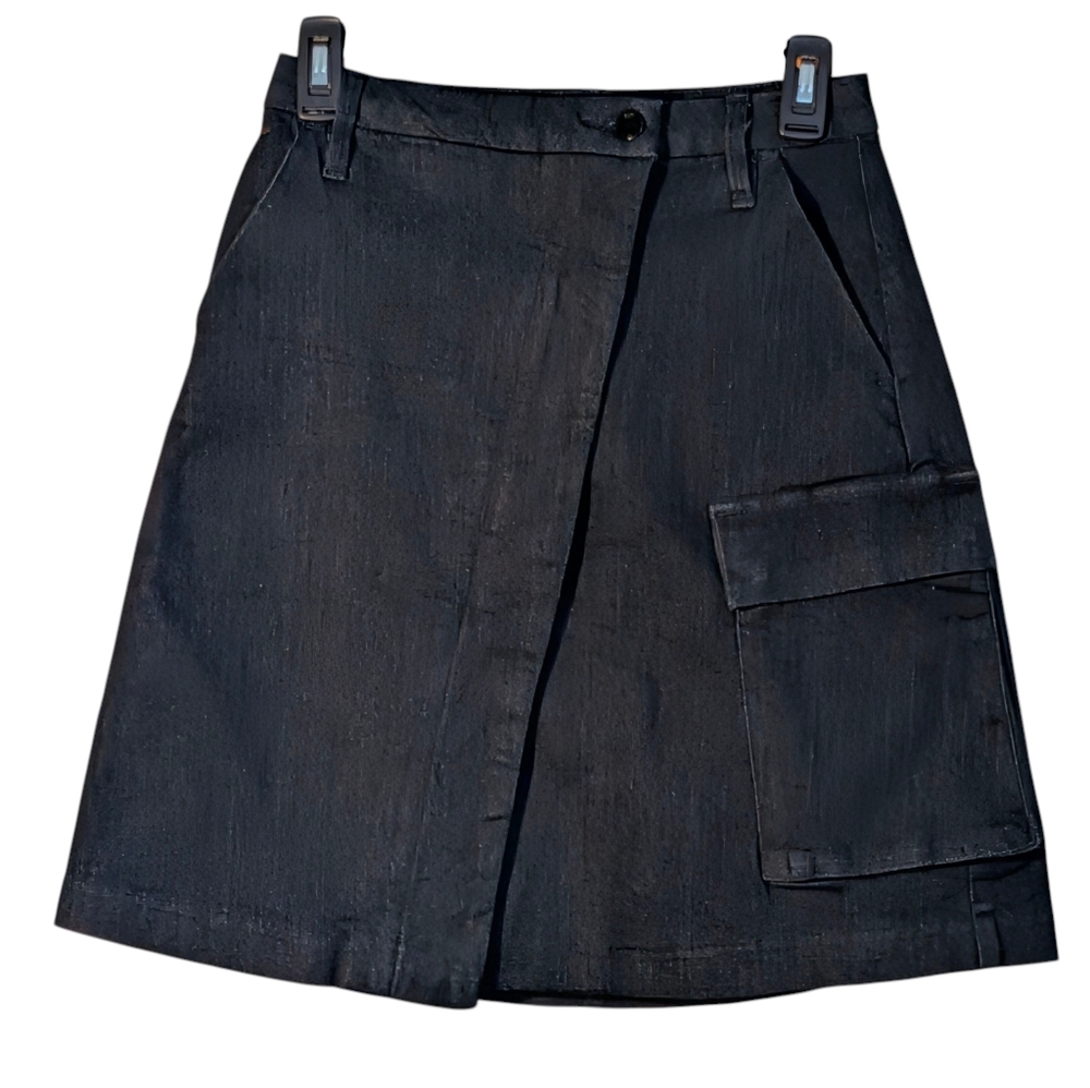 G-Star Raw Assymetrical Denim Skirt Basic Mini Casual Skater Grunge